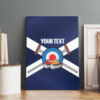 Personalized Scotland Curling Canvas Wall Art Go Scottish Flag Style - Wonder Print Shop