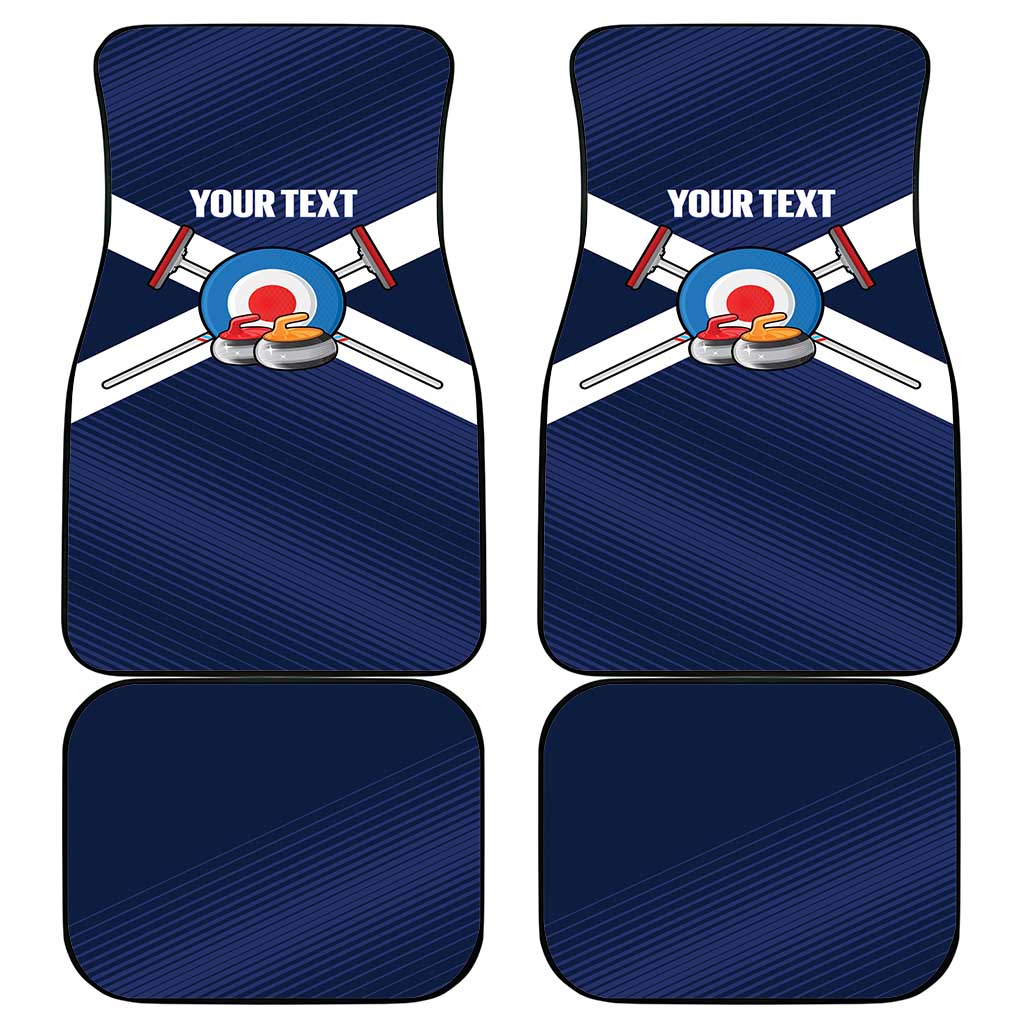 Personalized Scotland Curling Car Mats Go Scottish Flag Style - Wonder Print Shop