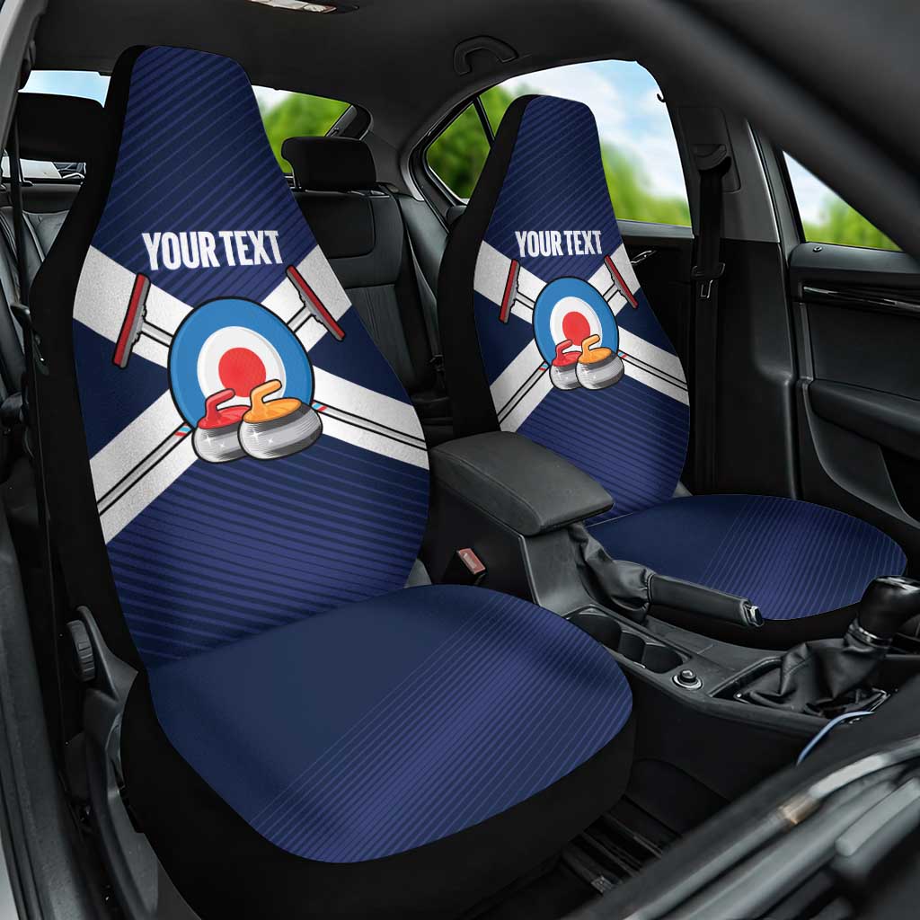Personalized Scotland Curling Car Seat Cover Go Scottish Flag Style - Wonder Print Shop