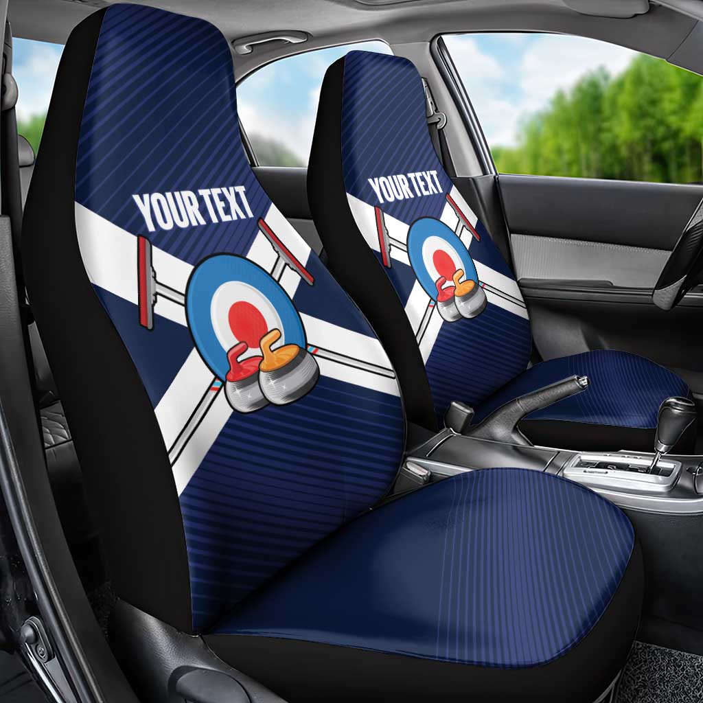 Personalized Scotland Curling Car Seat Cover Go Scottish Flag Style - Wonder Print Shop