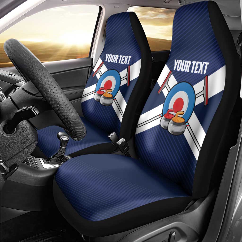 Personalized Scotland Curling Car Seat Cover Go Scottish Flag Style - Wonder Print Shop