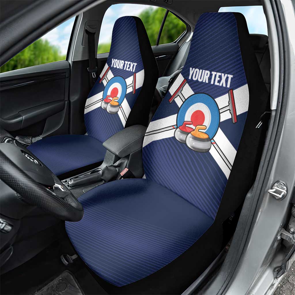 Personalized Scotland Curling Car Seat Cover Go Scottish Flag Style - Wonder Print Shop