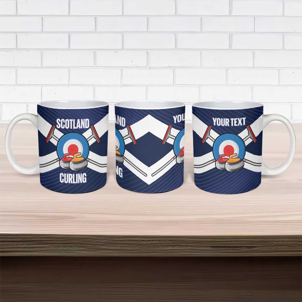 Personalized Scotland Curling Ceramic Mug Go Scottish Flag Style - Wonder Print Shop