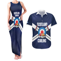 Personalized Scotland Curling Couples Matching Tank Maxi Dress and Hawaiian Shirt Go Scottish Flag Style - Wonder Print Shop