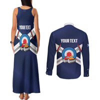Personalized Scotland Curling Couples Matching Tank Maxi Dress and Long Sleeve Button Shirt Go Scottish Flag Style - Wonder Print Shop