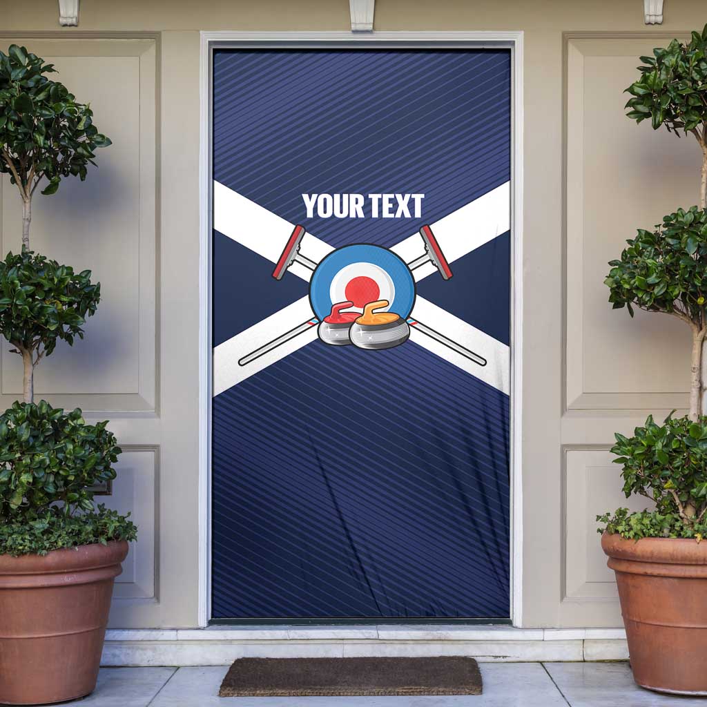 Personalized Scotland Curling Door Cover Go Scottish Flag Style - Wonder Print Shop