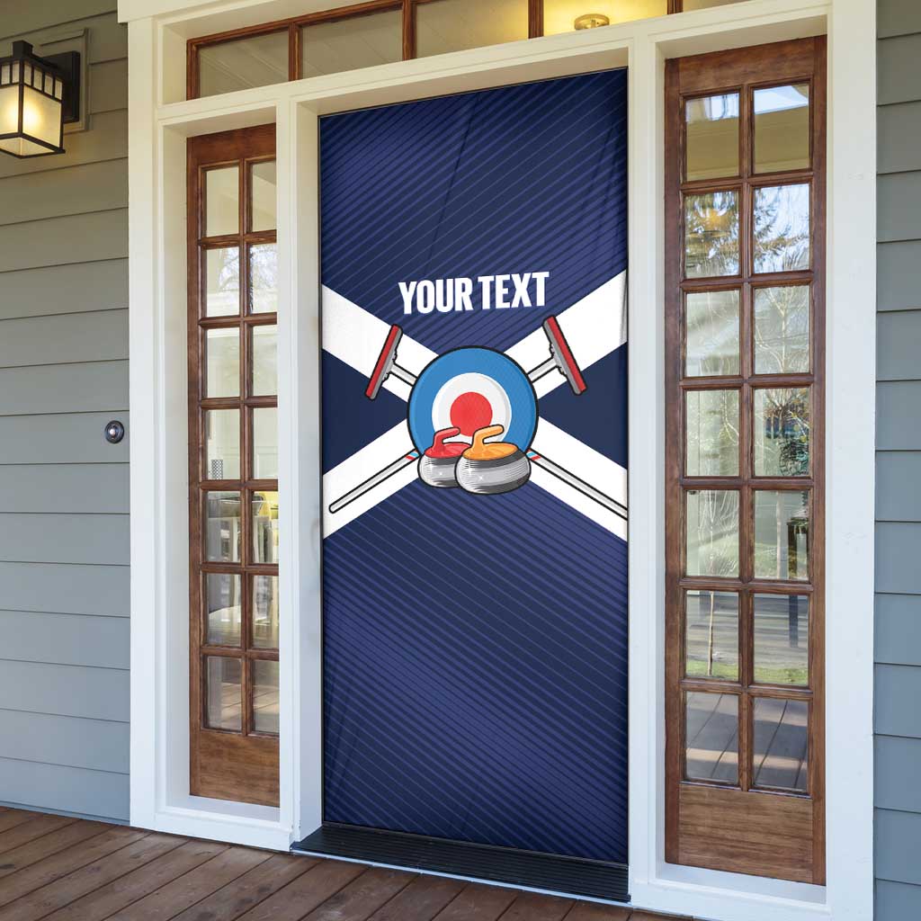 Personalized Scotland Curling Door Cover Go Scottish Flag Style - Wonder Print Shop