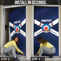 Personalized Scotland Curling Door Cover Go Scottish Flag Style - Wonder Print Shop