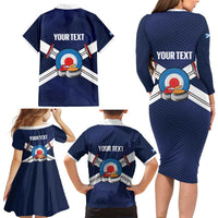 Personalized Scotland Curling Family Matching Long Sleeve Bodycon Dress and Hawaiian Shirt Go Scottish Flag Style - Wonder Print Shop