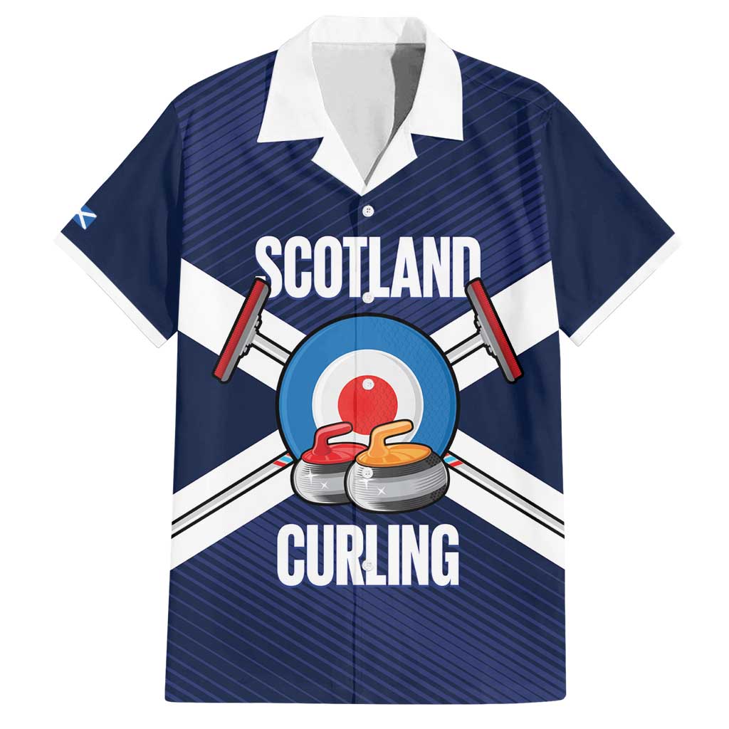 Personalized Scotland Curling Family Matching Long Sleeve Bodycon Dress and Hawaiian Shirt Go Scottish Flag Style - Wonder Print Shop