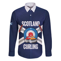 Personalized Scotland Curling Family Matching Long Sleeve Bodycon Dress and Hawaiian Shirt Go Scottish Flag Style - Wonder Print Shop