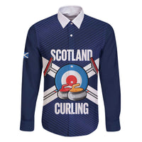 Personalized Scotland Curling Family Matching Off The Shoulder Long Sleeve Dress and Hawaiian Shirt Go Scottish Flag Style - Wonder Print Shop
