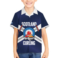 Personalized Scotland Curling Family Matching Off The Shoulder Long Sleeve Dress and Hawaiian Shirt Go Scottish Flag Style - Wonder Print Shop