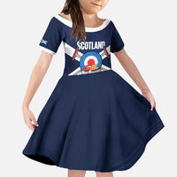 Personalized Scotland Curling Family Matching Off Shoulder Maxi Dress and Hawaiian Shirt Go Scottish Flag Style - Wonder Print Shop