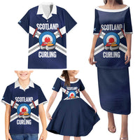 Personalized Scotland Curling Family Matching Puletasi and Hawaiian Shirt Go Scottish Flag Style - Wonder Print Shop