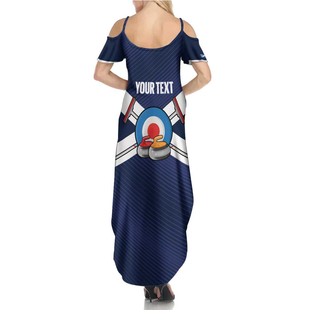 Personalized Scotland Curling Family Matching Summer Maxi Dress and Hawaiian Shirt Go Scottish Flag Style - Wonder Print Shop