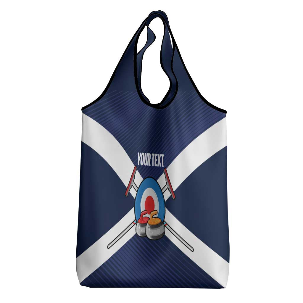 Personalized Scotland Curling Grocery Bag Go Scottish Flag Style - Wonder Print Shop