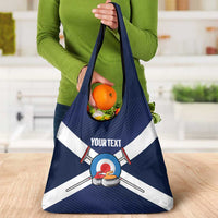 Personalized Scotland Curling Grocery Bag Go Scottish Flag Style - Wonder Print Shop