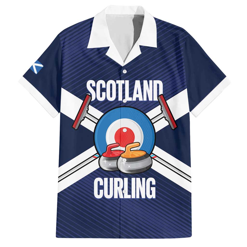 Personalized Scotland Curling Hawaiian Shirt Go Scottish Flag Style - Wonder Print Shop