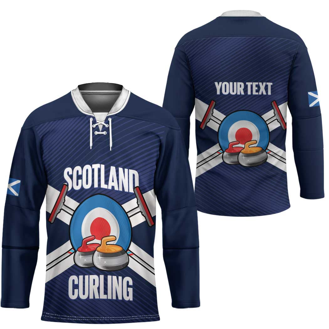 Personalized Scotland Curling Hockey Jersey Go Scottish Flag Style - Wonder Print Shop