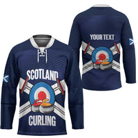 Personalized Scotland Curling Hockey Jersey Go Scottish Flag Style - Wonder Print Shop