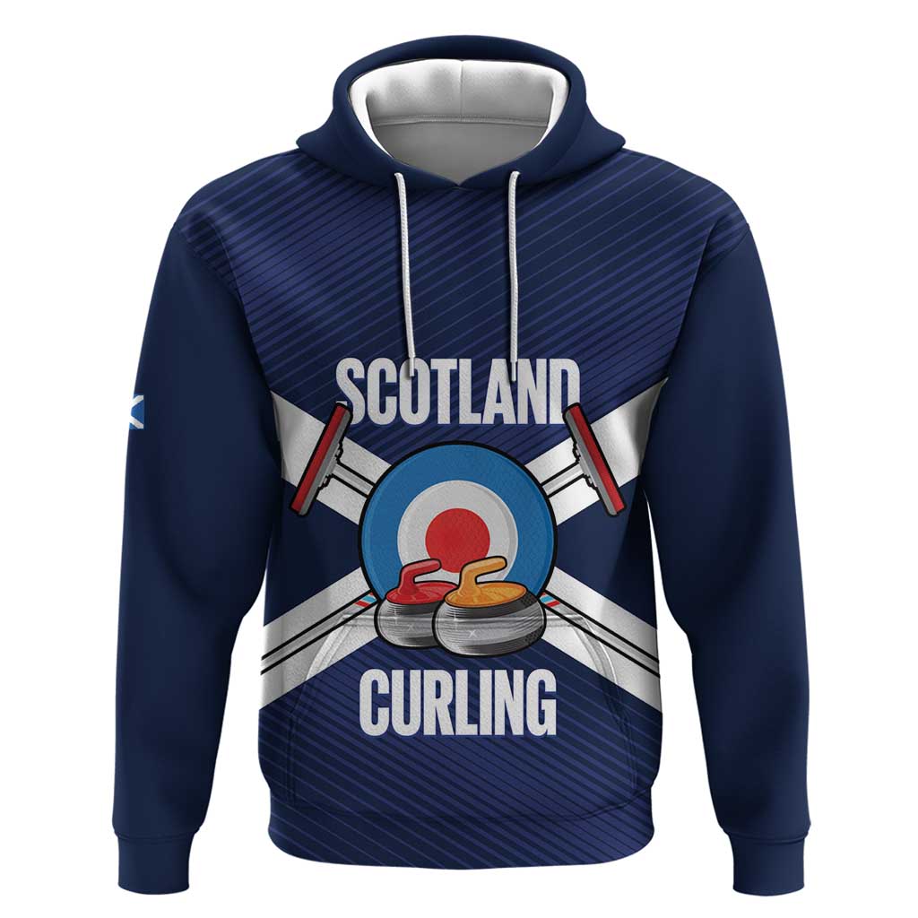 Personalized Scotland Curling Hoodie Go Scottish Flag Style - Wonder Print Shop