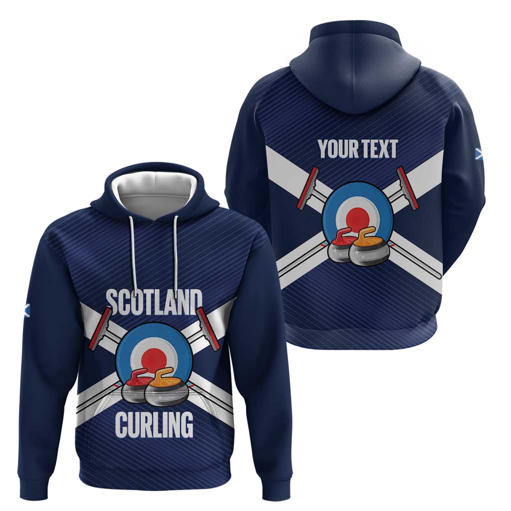 Personalized Scotland Curling Hoodie Go Scottish Flag Style - Wonder Print Shop