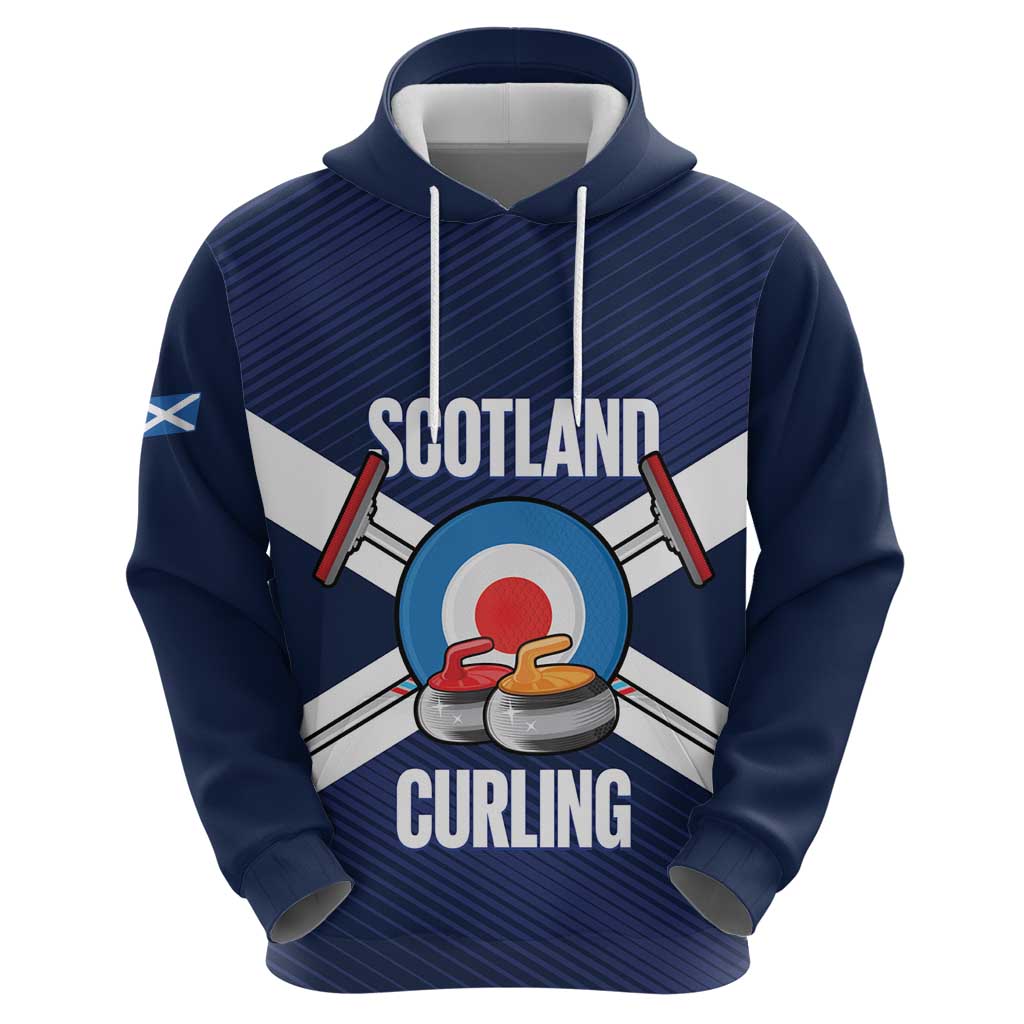 Personalized Scotland Curling Hoodie Go Scottish Flag Style - Wonder Print Shop