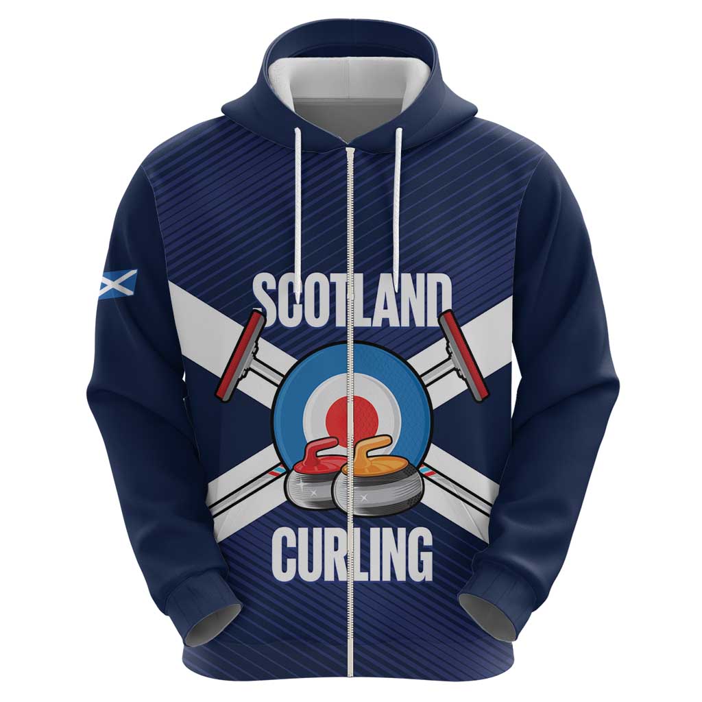 Personalized Scotland Curling Hoodie Go Scottish Flag Style - Wonder Print Shop
