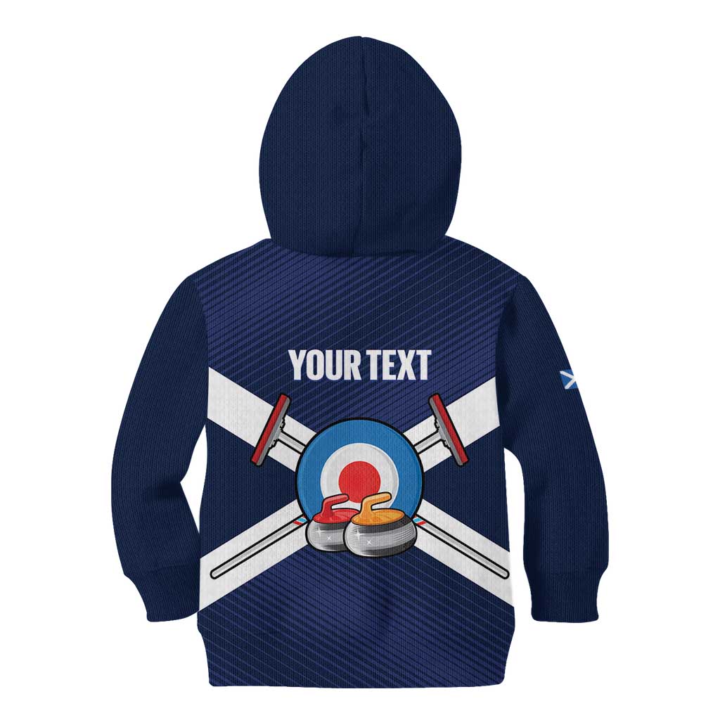 Personalized Scotland Curling Kid Hoodie Go Scottish Flag Style - Wonder Print Shop