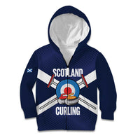 Personalized Scotland Curling Kid Hoodie Go Scottish Flag Style - Wonder Print Shop