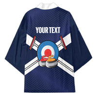 Personalized Scotland Curling Kimono Go Scottish Flag Style - Wonder Print Shop