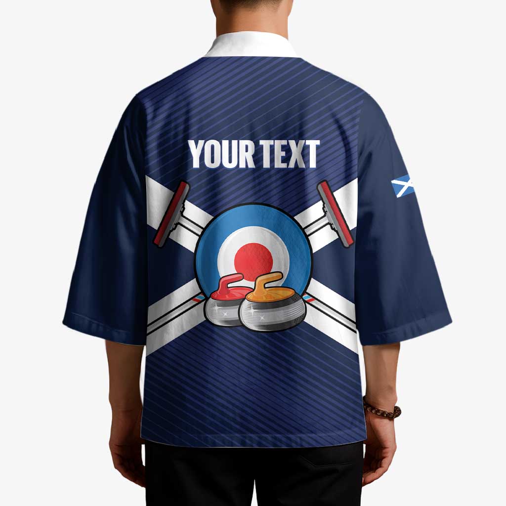 Personalized Scotland Curling Kimono Go Scottish Flag Style - Wonder Print Shop