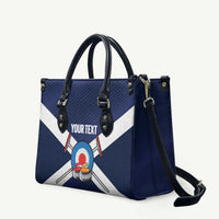 Personalized Scotland Curling Leather Bag Go Scottish Flag Style - Wonder Print Shop