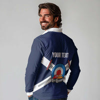 Personalized Scotland Curling Long Sleeve Polo Shirt Go Scottish Flag Style - Wonder Print Shop