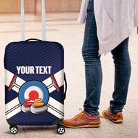 Personalized Scotland Curling Luggage Cover Go Scottish Flag Style - Wonder Print Shop