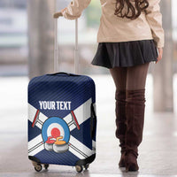 Personalized Scotland Curling Luggage Cover Go Scottish Flag Style - Wonder Print Shop