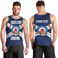 Personalized Scotland Curling Men Tank Top Go Scottish Flag Style - Wonder Print Shop