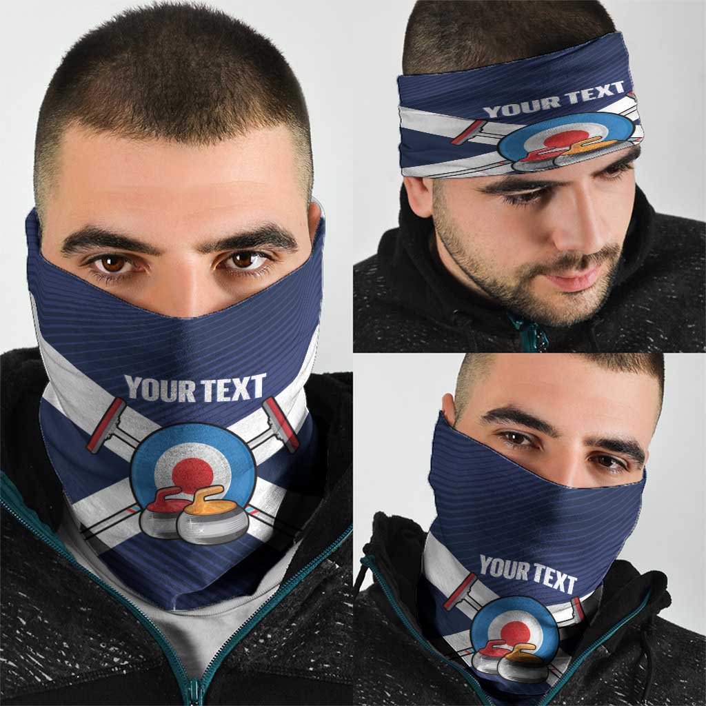 Personalized Scotland Curling Neck Gaiter Go Scottish Flag Style - Wonder Print Shop
