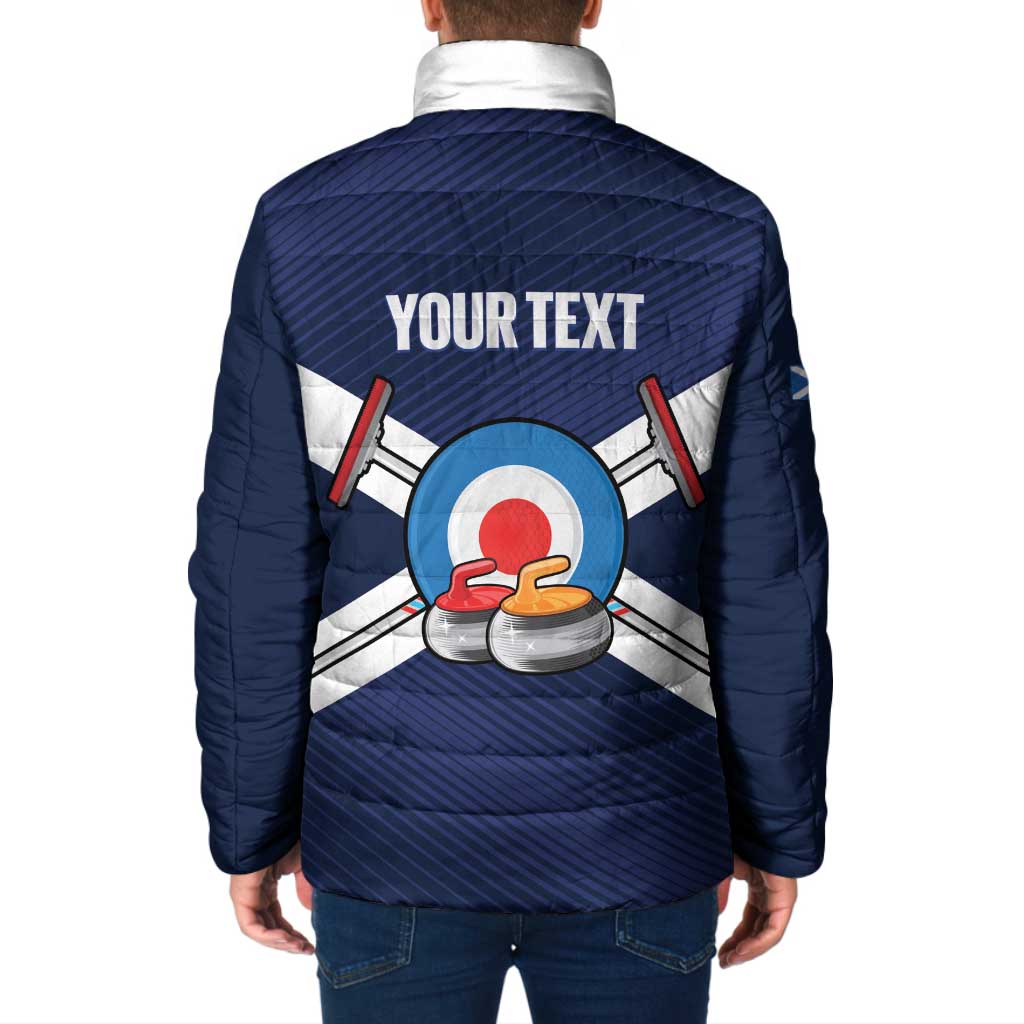 Personalized Scotland Curling Padded Jacket Go Scottish Flag Style - Wonder Print Shop