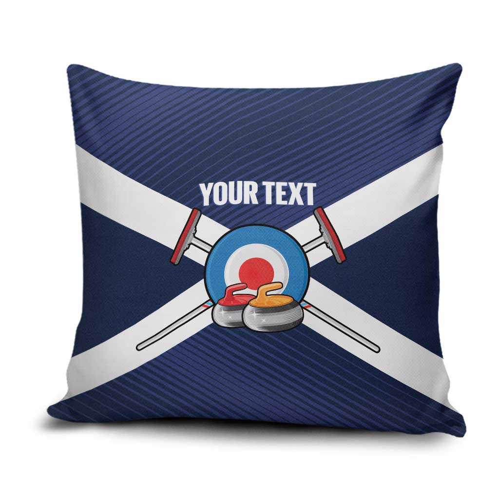 Personalized Scotland Curling Pillow Cover Go Scottish Flag Style - Wonder Print Shop