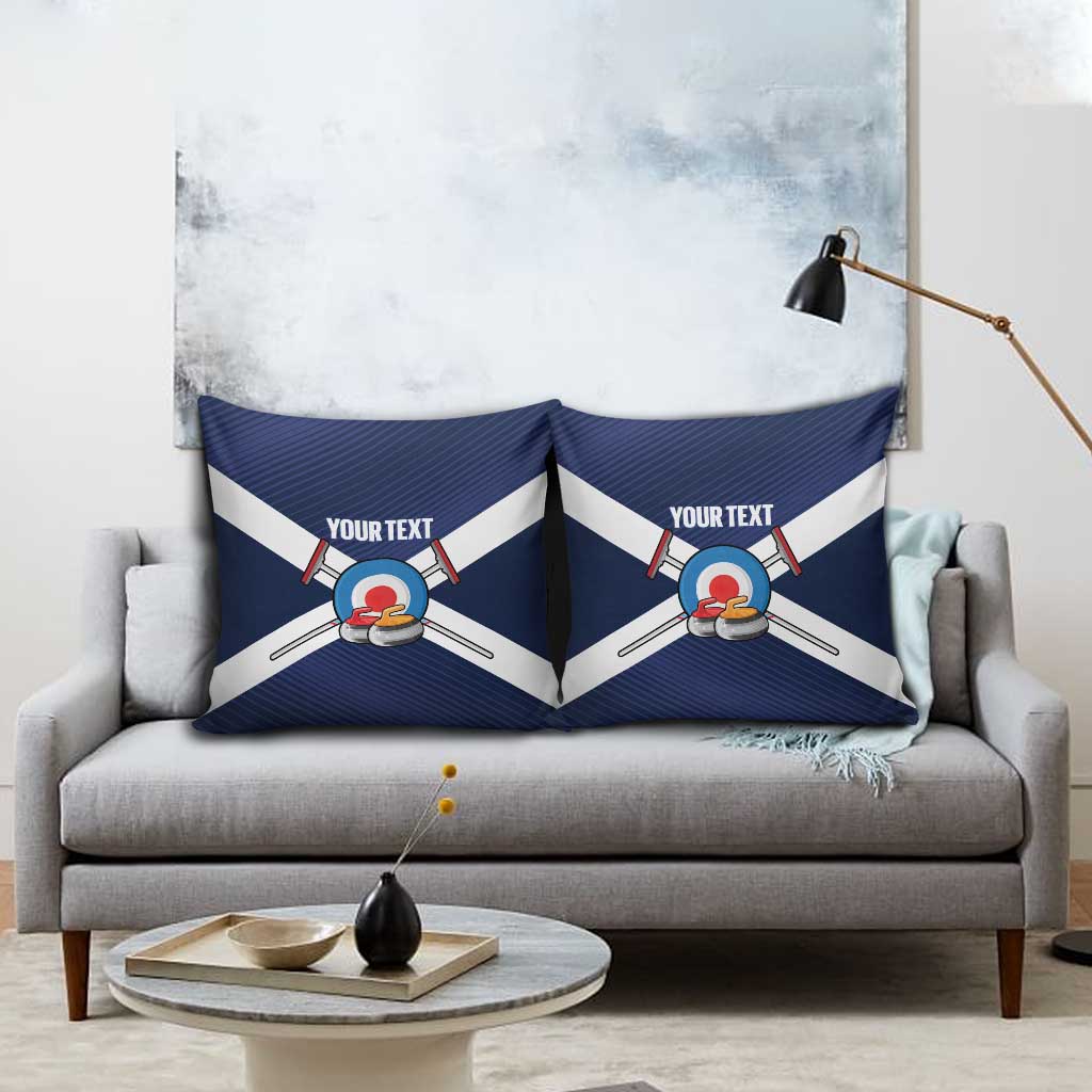 Personalized Scotland Curling Pillow Cover Go Scottish Flag Style - Wonder Print Shop