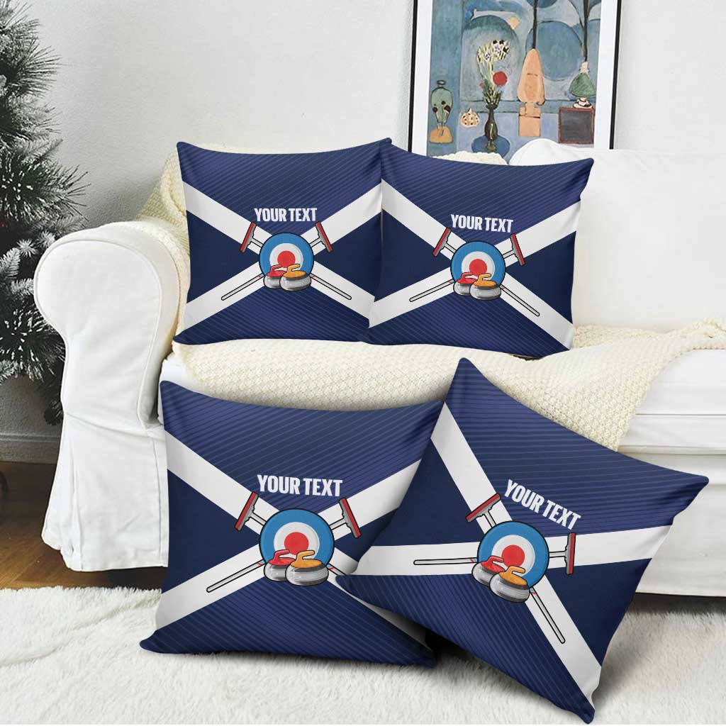 Personalized Scotland Curling Pillow Cover Go Scottish Flag Style - Wonder Print Shop