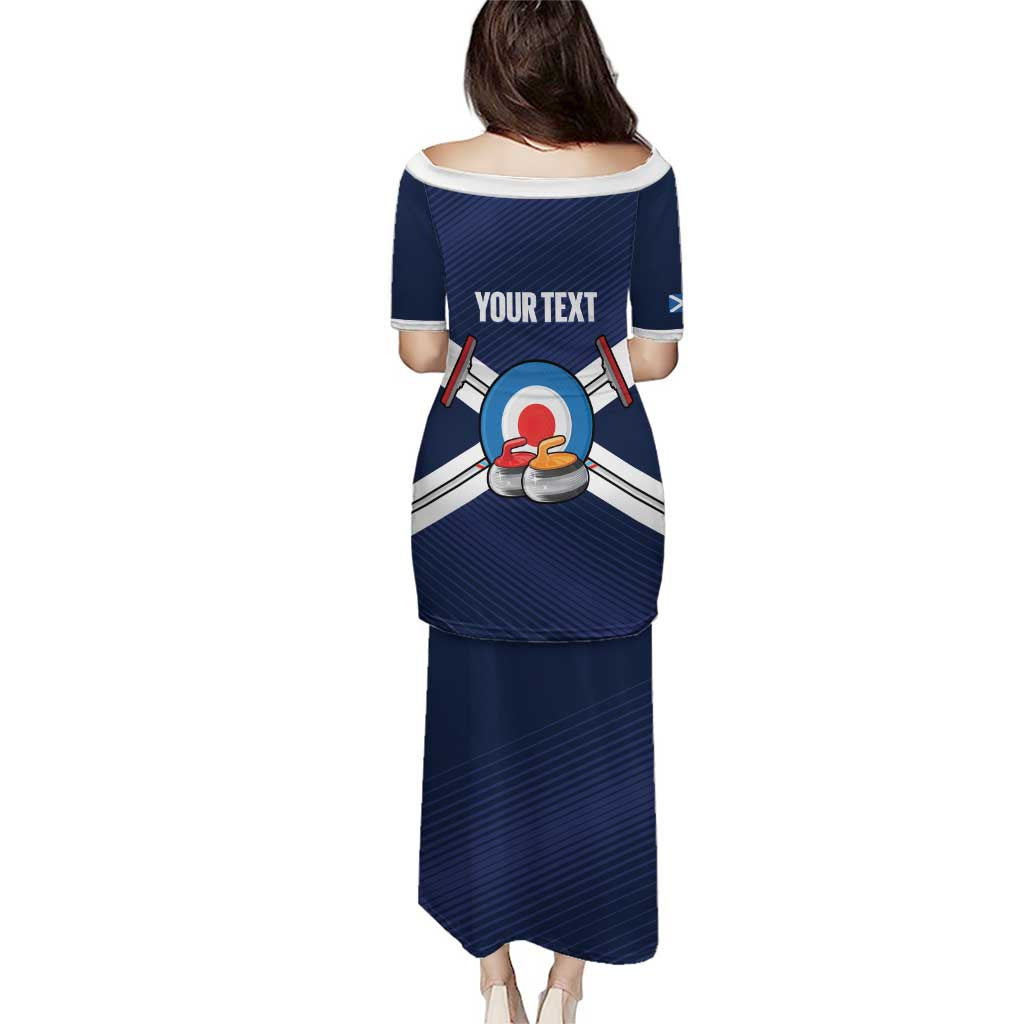 Personalized Scotland Curling Puletasi Go Scottish Flag Style - Wonder Print Shop