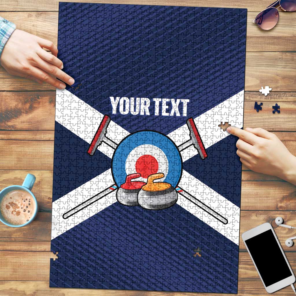 Personalized Scotland Curling Puzzle Go Scottish Flag Style - Wonder Print Shop
