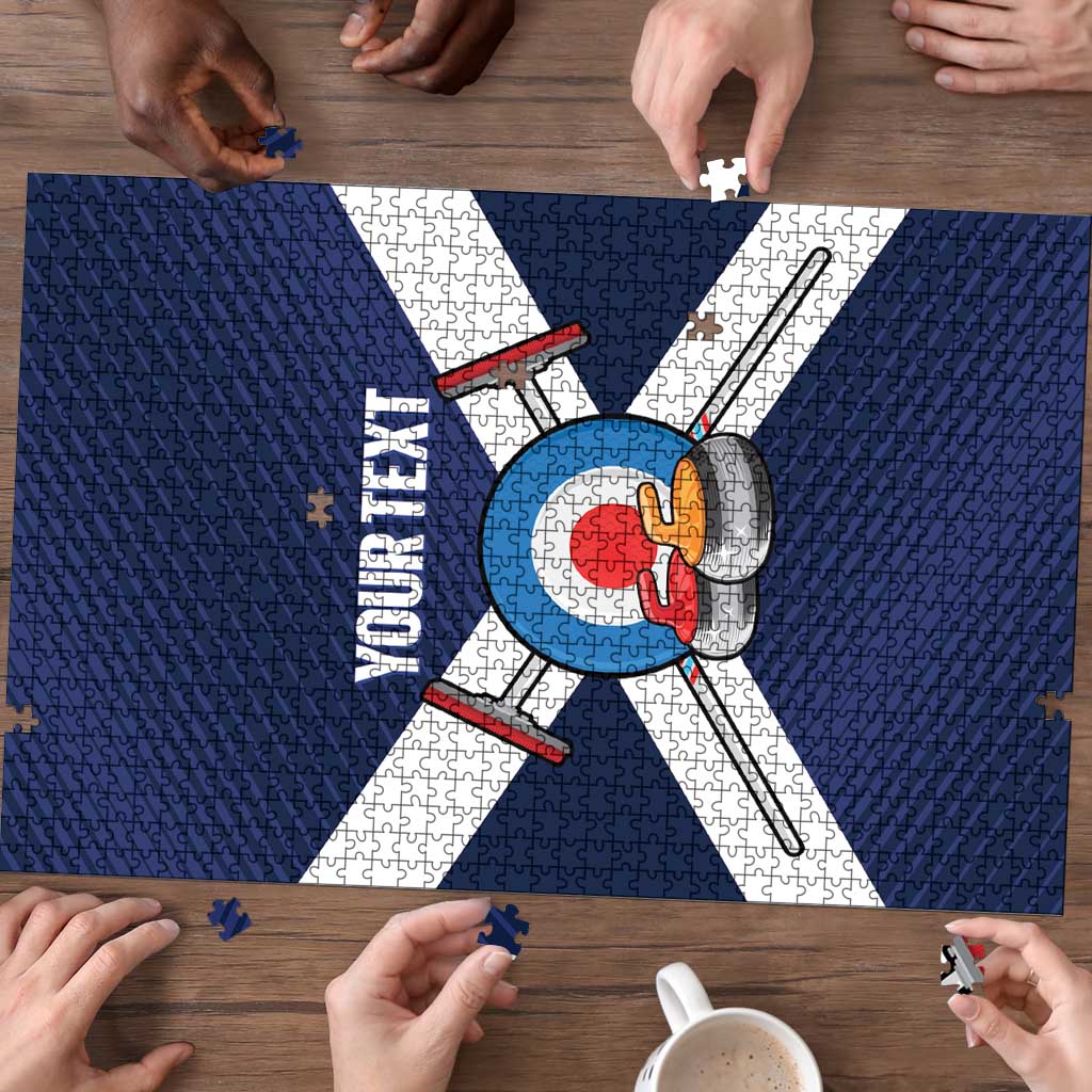 Personalized Scotland Curling Puzzle Go Scottish Flag Style - Wonder Print Shop