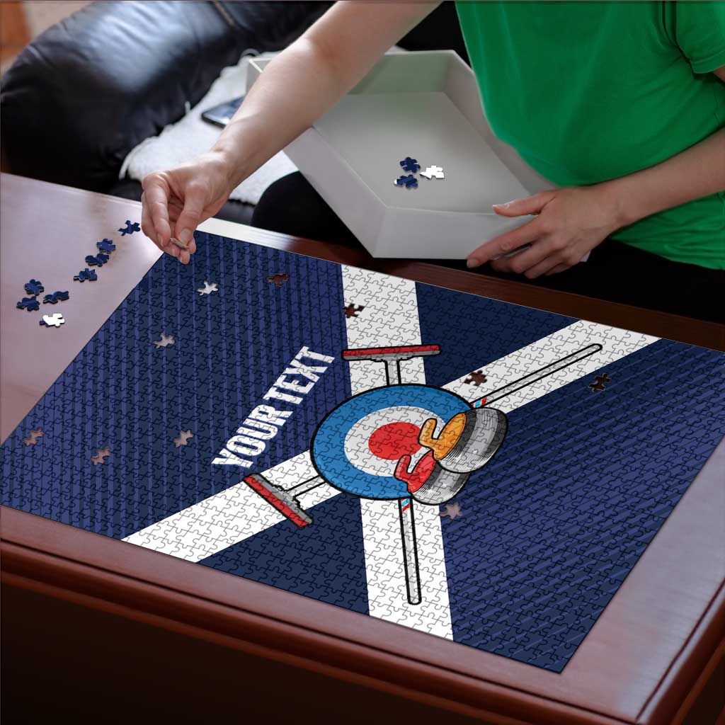 Personalized Scotland Curling Puzzle Go Scottish Flag Style - Wonder Print Shop