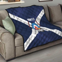 Personalized Scotland Curling Quilt Go Scottish Flag Style - Wonder Print Shop