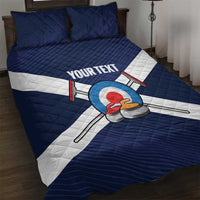 Personalized Scotland Curling Quilt Bed Set Go Scottish Flag Style - Wonder Print Shop