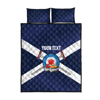 Personalized Scotland Curling Quilt Bed Set Go Scottish Flag Style - Wonder Print Shop